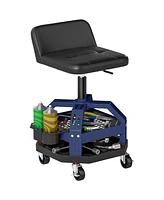 Homcom Rolling Mechanic Stool, 300 Lbs Capacity Garage