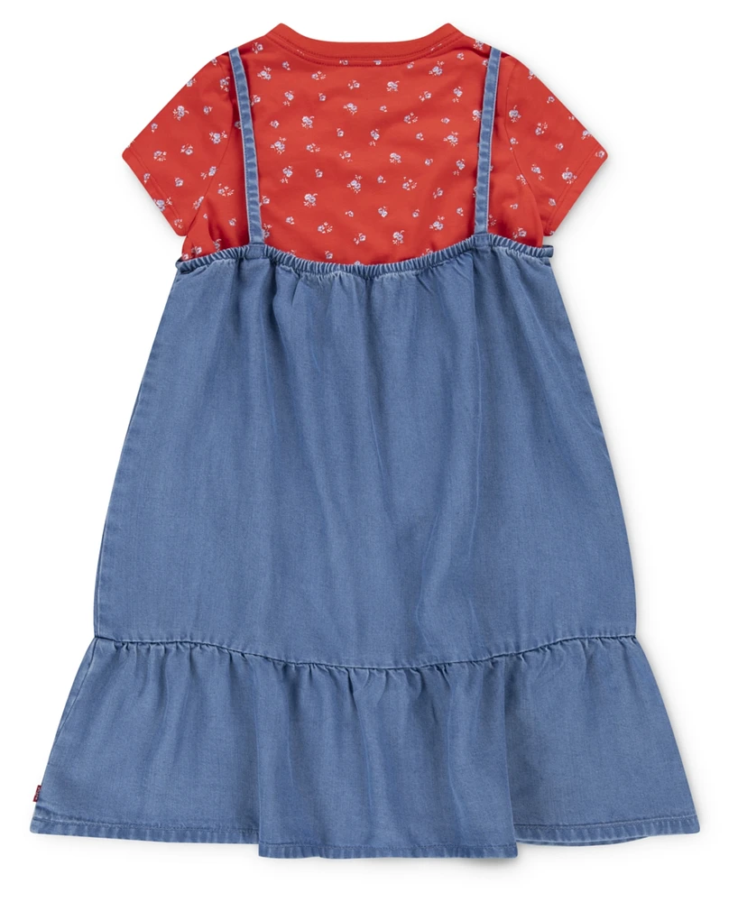 Levi's Big Girls Layerable Dress with T-Shirt