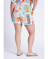 Eloquii Women's Pull On Printed Short