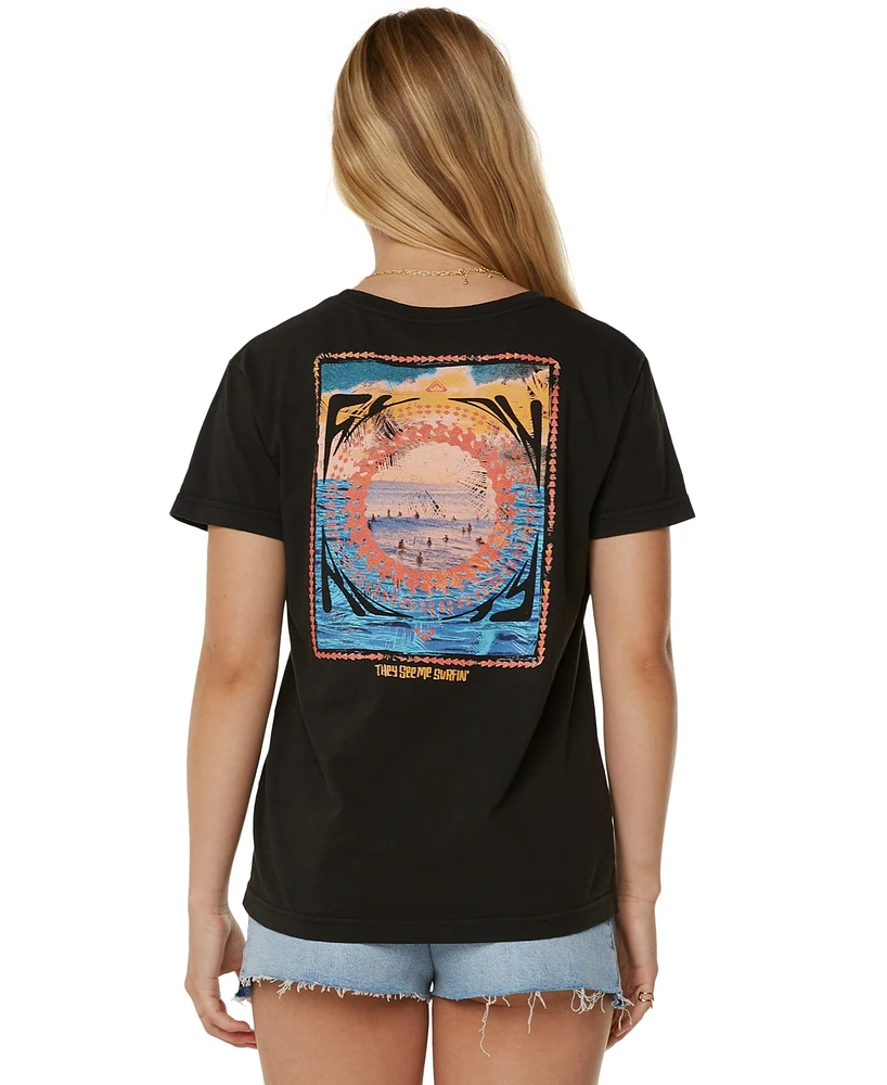 Roxy Juniors' They See Me Cotton T-Shirt