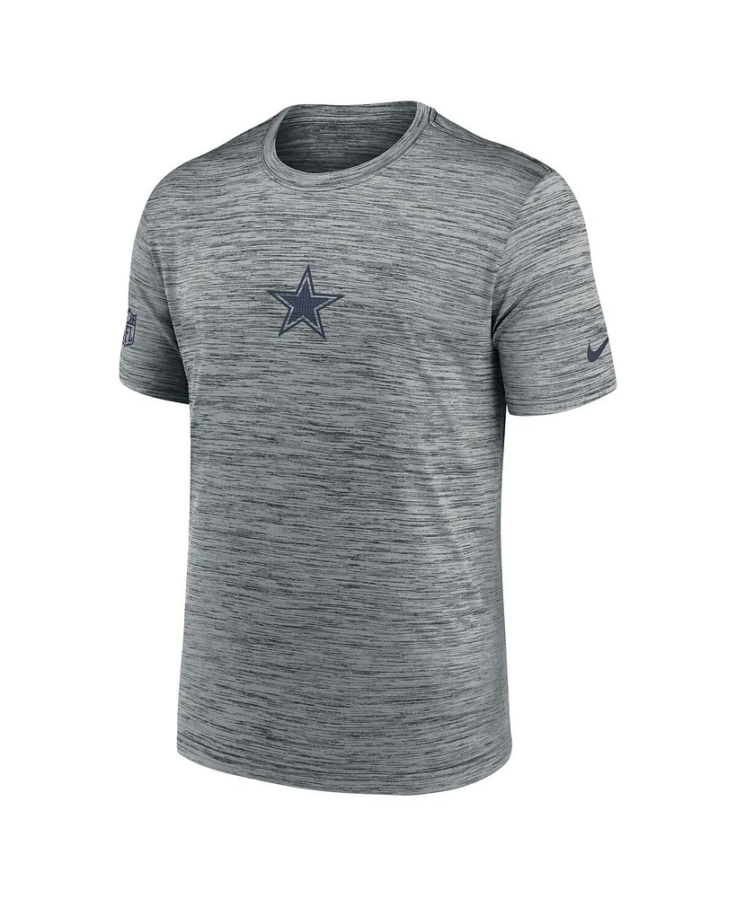 Nike Men's Gray Dallas Cowboys Sideline Velocity Performance T-Shirt