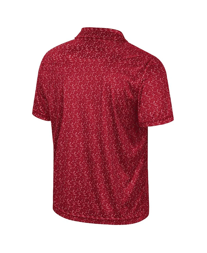 Colosseum Men's Cardinal Stanford Cardinal Sublimated Golf Polo Shirt