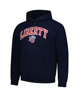 Fanatics Unlabeled Men's Navy Liberty Flames Fleece Pullover Hoodie