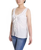 Ny Collection Petite Sleeveless V Neck Blouse