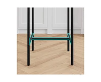 Bar Stools Set of 2, Barstool Set of 2, 25.5 Inches Upholstered Bar Chairs for 2, Counter Height Bar Stools Set for Island, Counter Bar, Retro Black