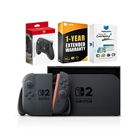 Nintendo Switch 2 Mario Kart World Bundle with Pro Controller, MightySkins Code and 1 Cps Year Extended Warranty