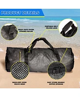 Gse Games & Sports Expert Large Mesh Equipment Duffel Bag, Scuba Bag with Zipper for Diving Equipment