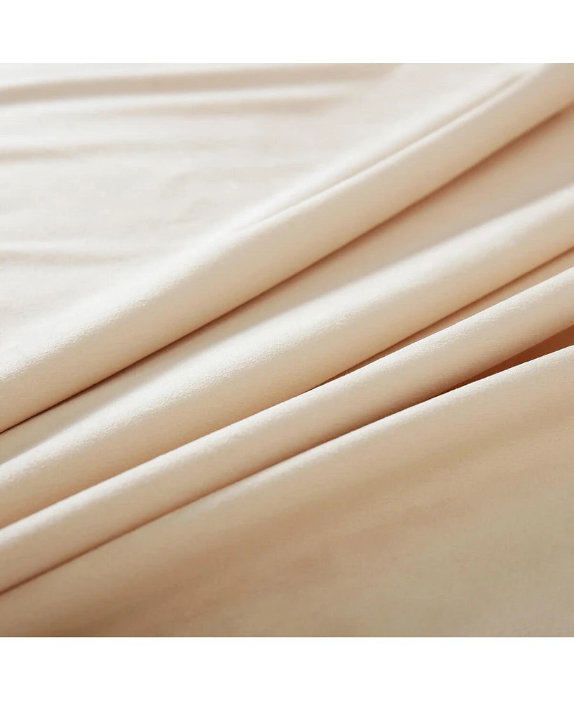 Egyptian Linens Heavyweight Wide Width 84-Inches Velvet Curtains Grommet Top (Single), 84" W x 96" L