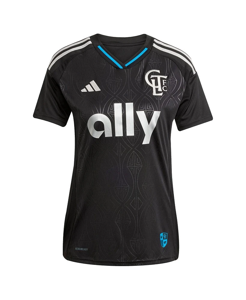 Adidas Women's Wilfried Zaha Black Charlotte Fc 2025 Fortress Kit Replica Player Jersey
