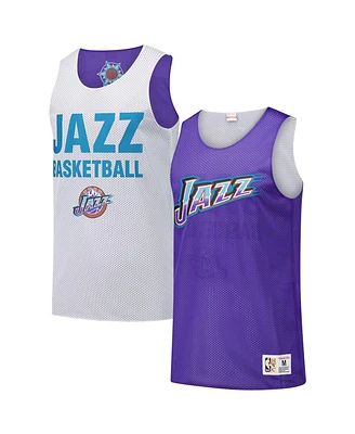 Mitchell & Ness Men's Purple Utah Jazz Hardwood Classics Reversible Mesh Practice Jersey