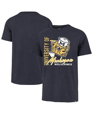 '47 Brand Men's Navy Michigan Wolverines Side Arm Franklin T-Shirt
