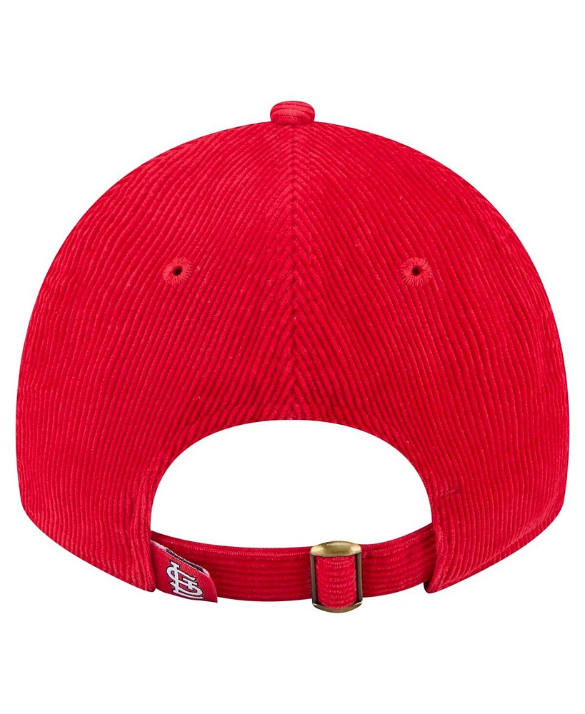 New Era Women's Red St. Louis Cardinals Corduroy 9TWENTY Adjustable Hat