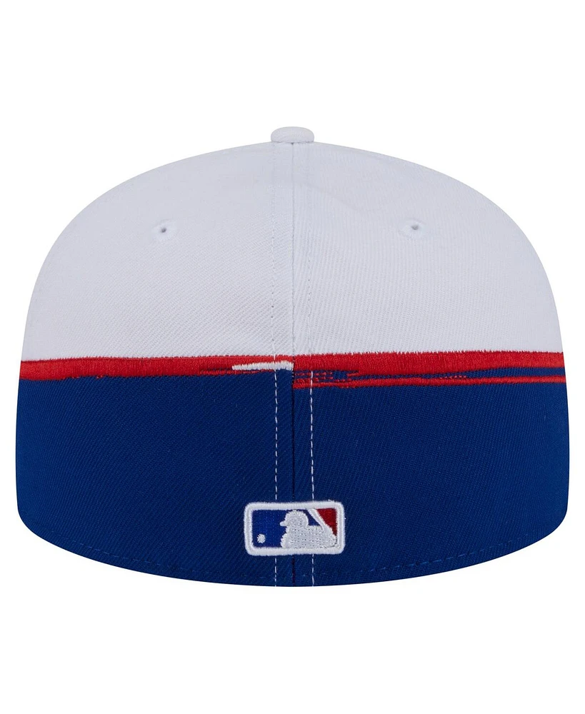 New Era Men's Royal/White Chicago Cubs Paint Stroke 59FIFTY Fitted Hat
