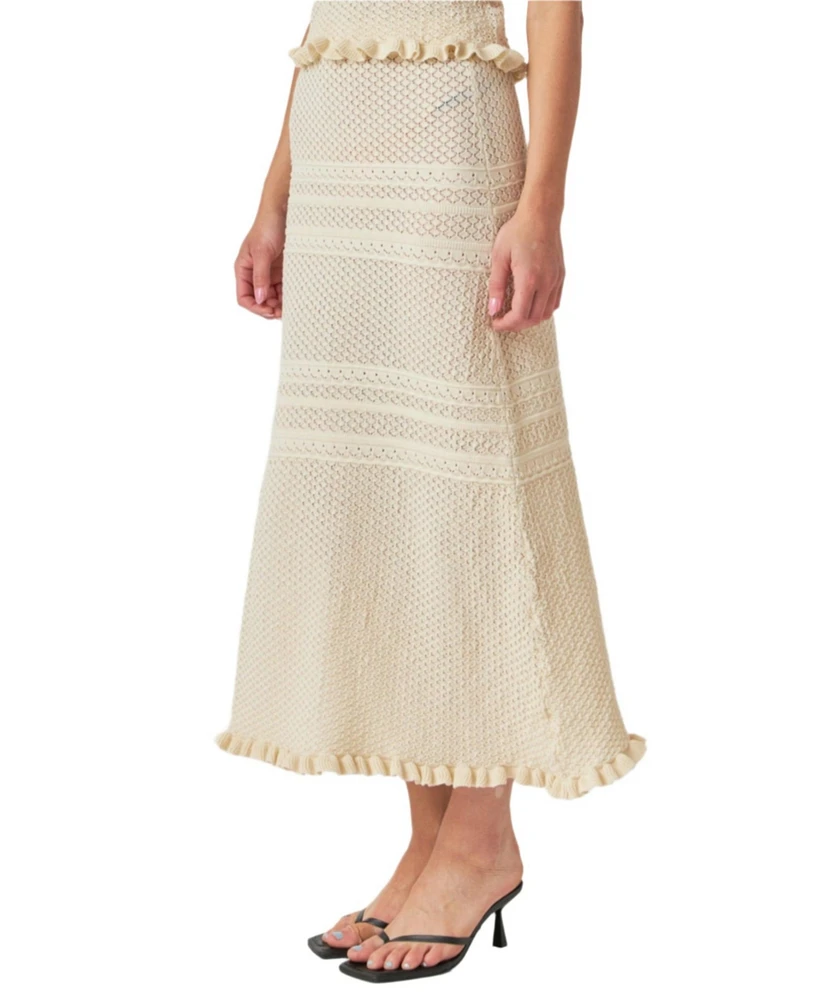 endless rose Women's Knit Midi Skirt