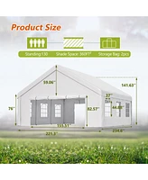 Mondawe 20x20ft Party Tent with Removable Walls - Waterproof Outdoor Canopy for Events