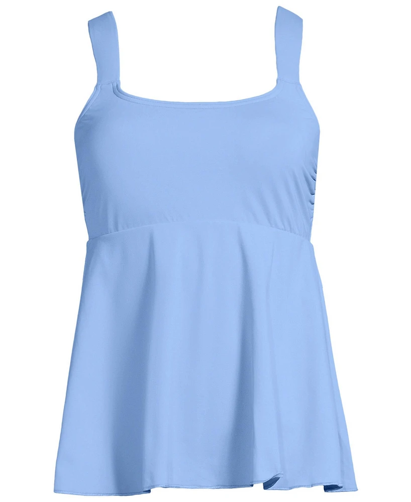 Lands' End Women's Adjustable Scoop Neck Flutter Tankini Top