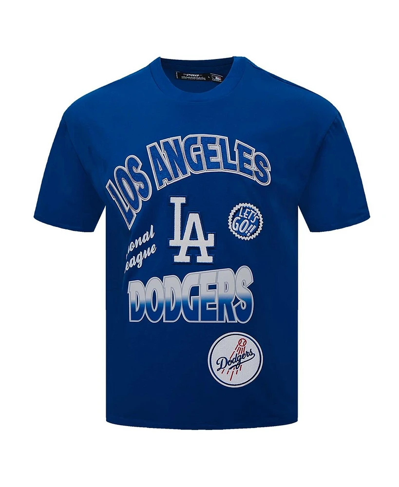Pro Standard Men's Royal Los Angeles Dodgers Turn It Up Dropped Shoulder T-Shirt