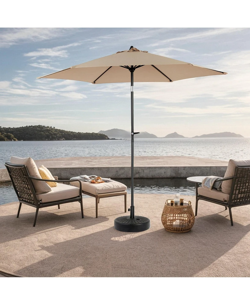 Flynama 9FT Outdoor Patio Table Umbrella with Push Button Tilt and Crank