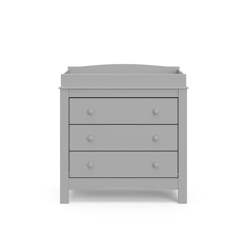 Graco Noah 3 Drawer Chest with Changing Topper (Pebble Gray)