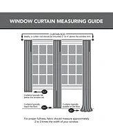 Coppa Leaf Motif Magnetic Closure 100% Blackout Back Tab Curtain Panel
