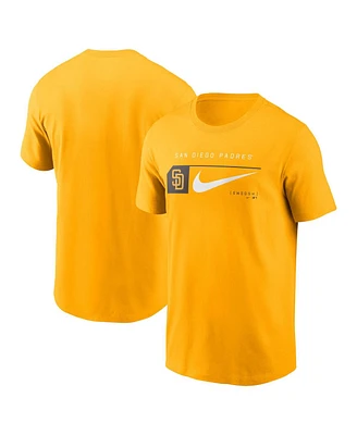 Nike Men's Gold San Diego Padres Team Swoosh Lockup T-Shirt