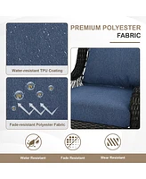 Aoodor 21x21 Inch Outdoor Deep Seat Cushion Set with Adjustable Straps and Waterproof