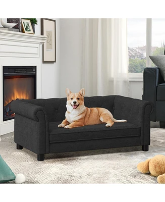 Streamdale Furniture Elegant Elevated Dog Sofa Bed - Black
