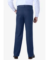 KingSize Men's Big & Tall Relaxed Fit Wrinkle-Free Expandable Waist Plain Front Pants
