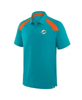 Fanatics Men's Aqua Miami Dolphins Back Around Raglan Polo Shirt