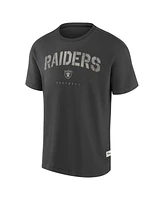 Fanatics Men's Charcoal Las Vegas Raiders Elements Weathered Tonal Future Ground T-Shirt