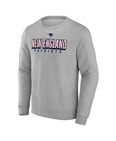 Fanatics Men's Heathered Gray New England Patriots Bold Move Pullover Sweatshirt