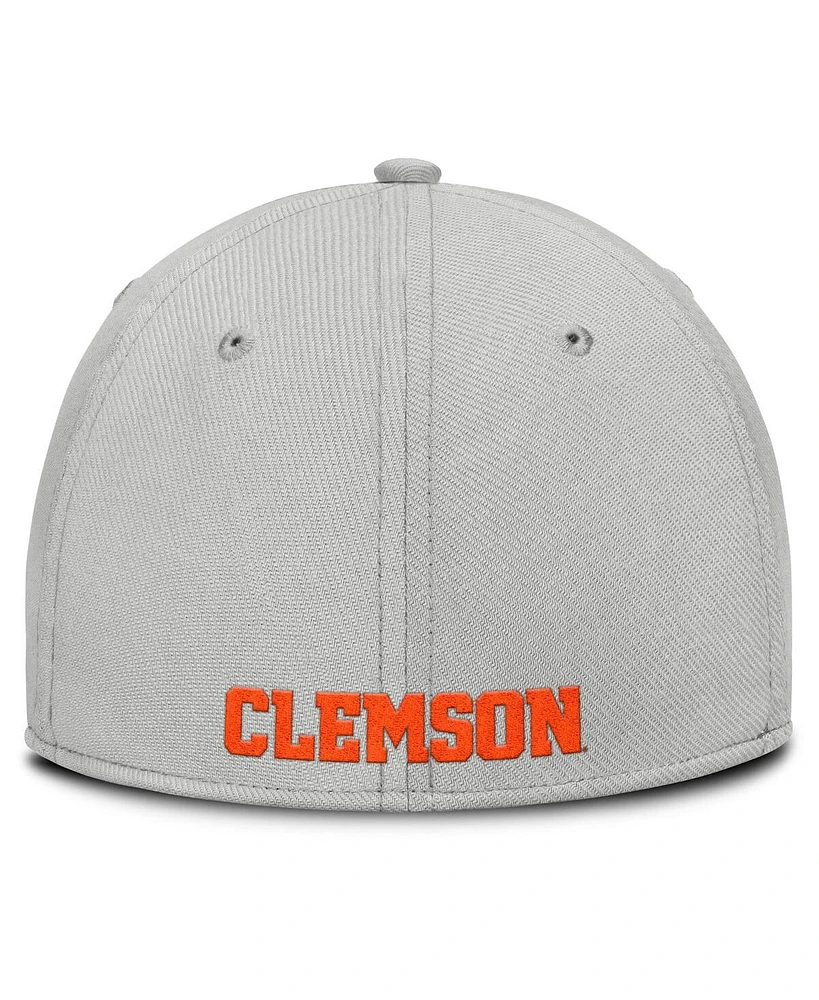 Nike Men's Gray Clemson Tigers Rise Practice Performance Adjustable Hat