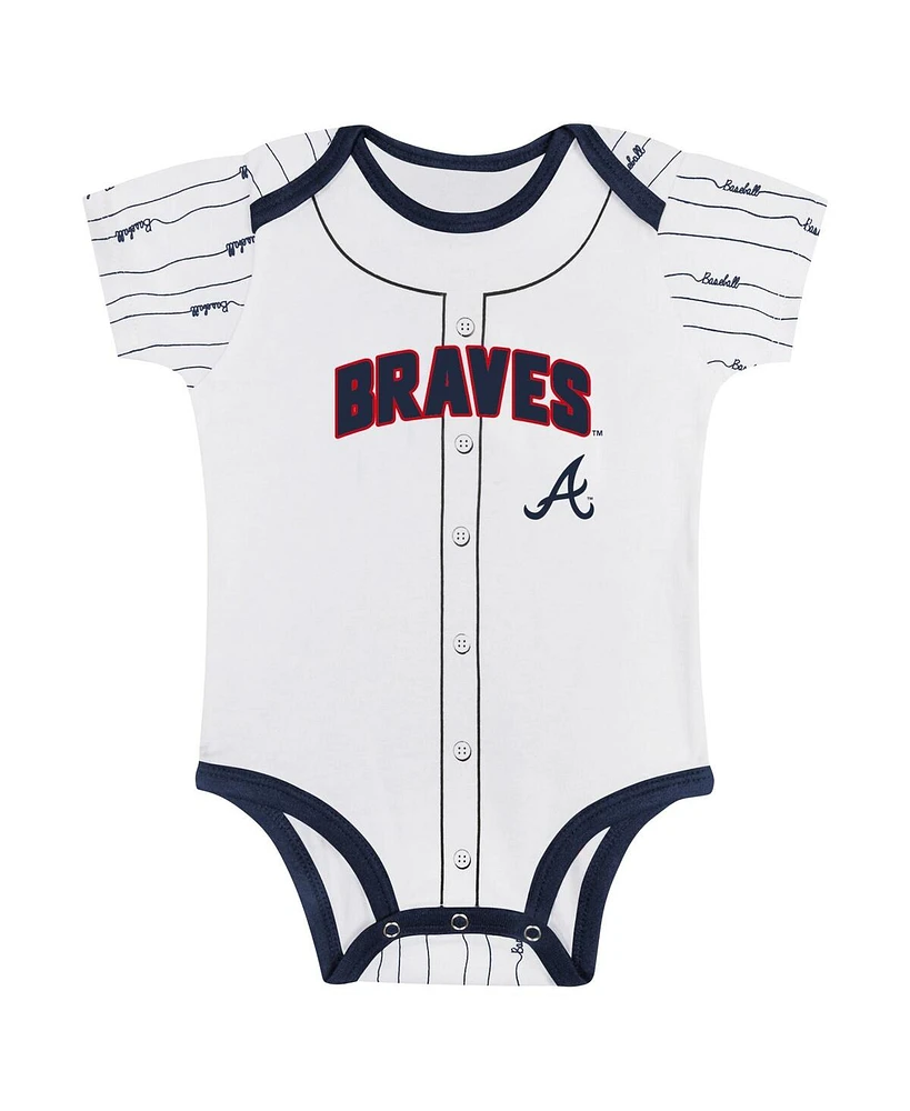 Outerstuff Baby Boys and Girls 2-Pack Atlanta Braves Play Ball Bodysuit