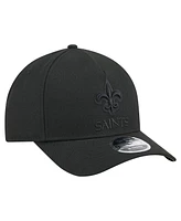 New Era Men's Black New Orleans Saints Team Collection 9FORTY M-crown A-Frame Adjustable Hat