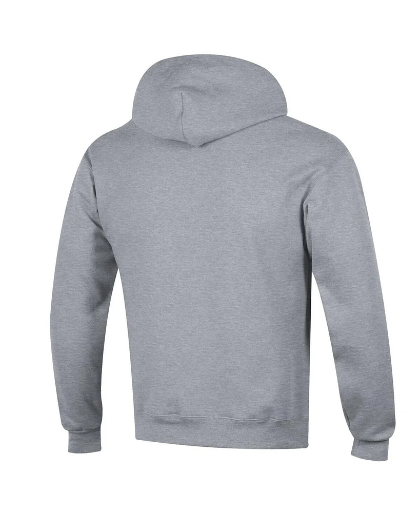 Champion Men's Heather Gray North Carolina Tar Heels Basic Arch Fleece Pullover Hoodie