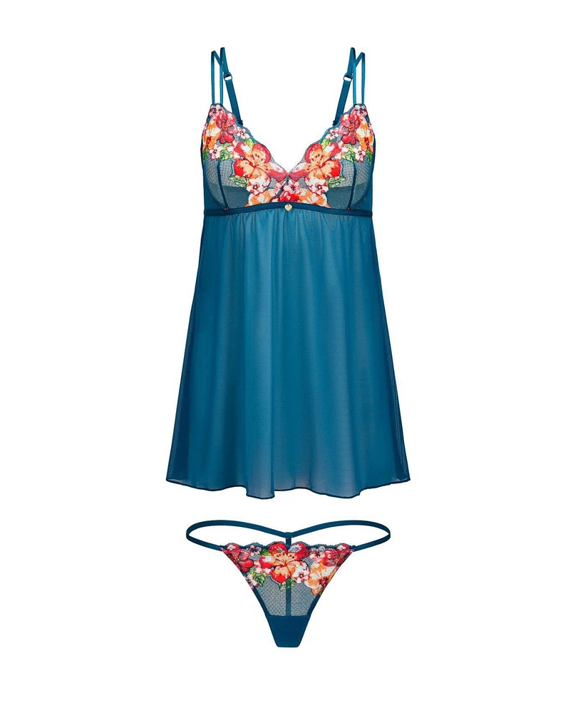Adore Me Women's Babette Babydoll & G-String Set Lingerie