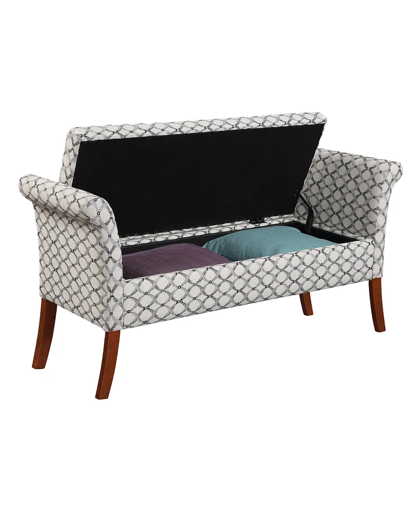 Convenience Concepts 51.5" Print Fabric Garbo Storage Bench