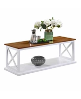 Convenience Concepts 47" Medium-Density Fiberboard Coventry Coffee Table with Shelf