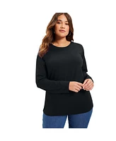 June + Vie Women's Long-Sleeve Crewneck One Only Tee