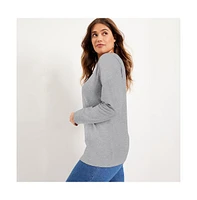 June + Vie Women's June + Vie Long-Sleeve Crewneck One + Only Tee