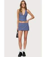 Edikted Women's Frankey Pinstripe Mini Skort