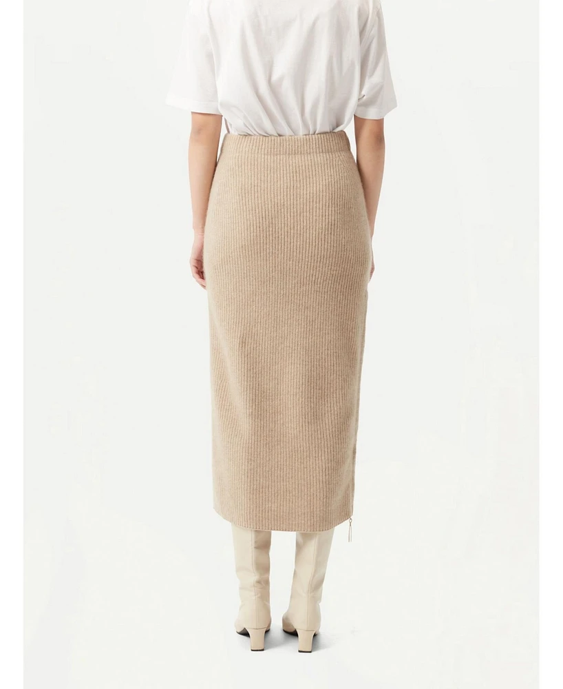 Gobi Cashmere Women's Cashmere Skirt with Zip