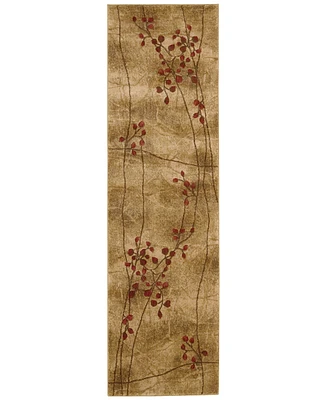 Closeout! Nourison Home Area Rug, Somerset Collection ST74 Latte Blossom 2' x 5'9" Runner Rug
