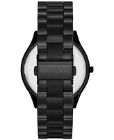 Michael Kors Unisex Slim Runway Black-Tone Stainless Steel Bracelet Watch 42mm