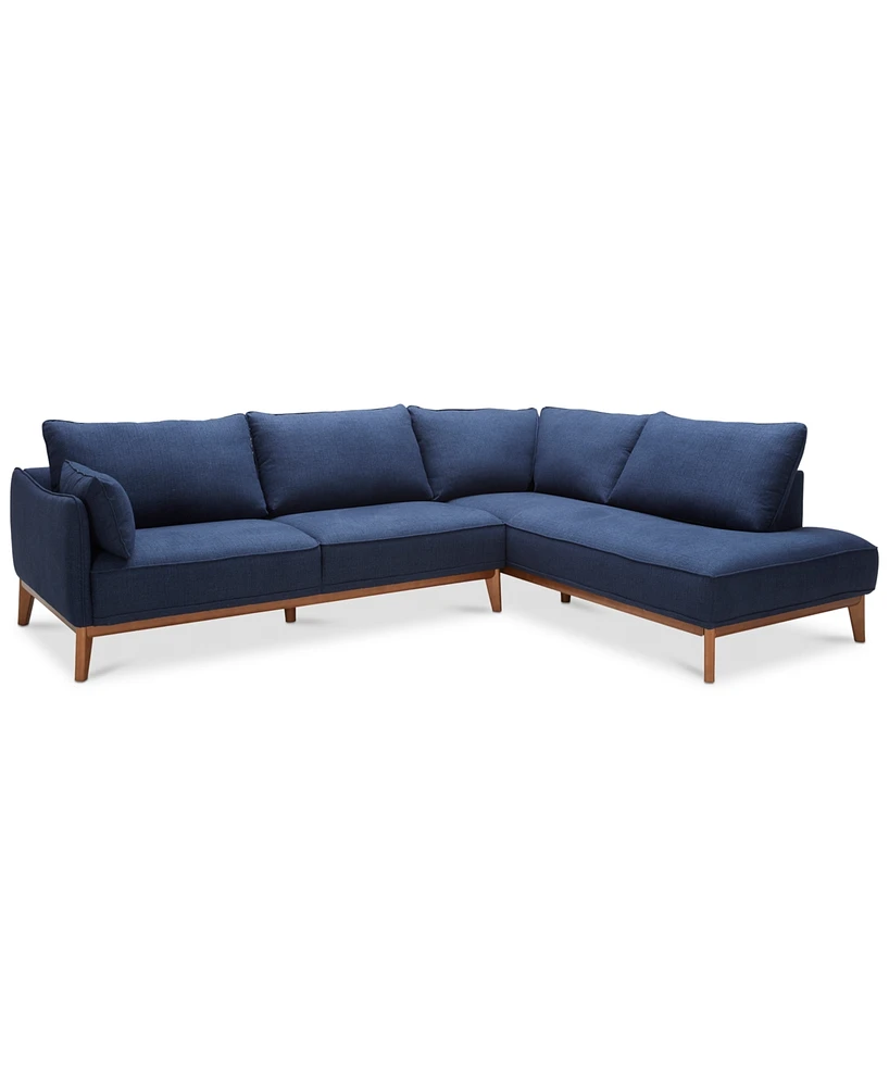 Jollene 113" 2-Pc. Fabric Sectional, Created for Macy's