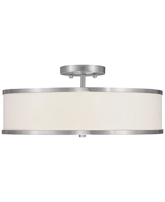 Livex Park Ridge Brushed Nickel -Light Ceiling Mount
