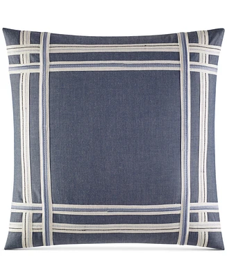 Nautica Fairwater Yarn Dye Cotton Decorative Pillow, 18" X 18"