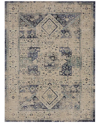 Closeout! Karastan Cosmopolitan Santee Indigo 2'4" x 7'10" Runner Rug