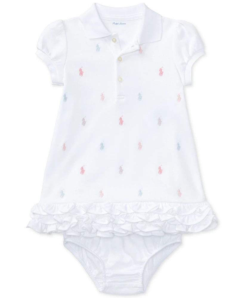 Polo Ralph Lauren Baby Girls Ruffled Pony Printed Dress