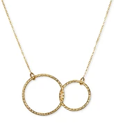 Interlocking Circle Pendant Necklace in 10k Gold